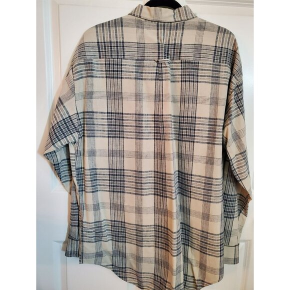 Lee Authentic Clothing Men's shirt button closure Size Large Blue/Tan - Picture 3 of 6